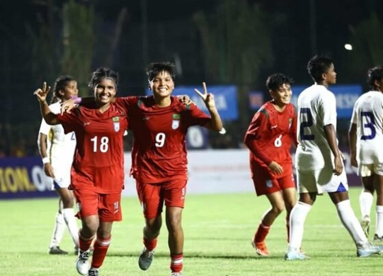 পূজার জোড়া গোলে শ্রীলঙ্কাকে আবারও উড়িয়ে দিয়েছে বাংলাদেশ