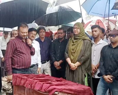 মেহেরপুরে জুলাই শহীদ স্মৃতিস্তম্ভের নির্মাণ কাজের উদ্বোধন