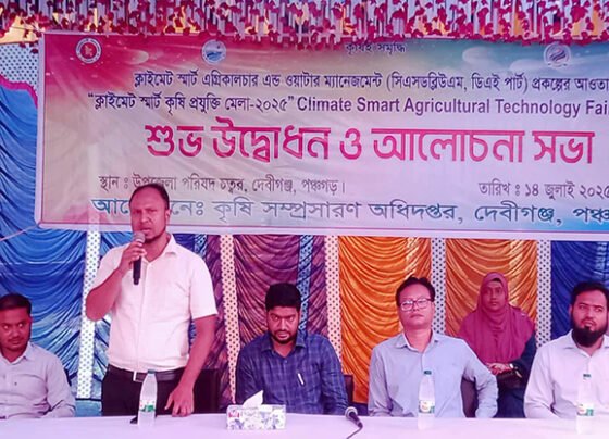 দেবীগঞ্জে ক্লাইমেট স্মার্ট কৃষি প্রযুক্তি মেলা অনুষ্ঠিত