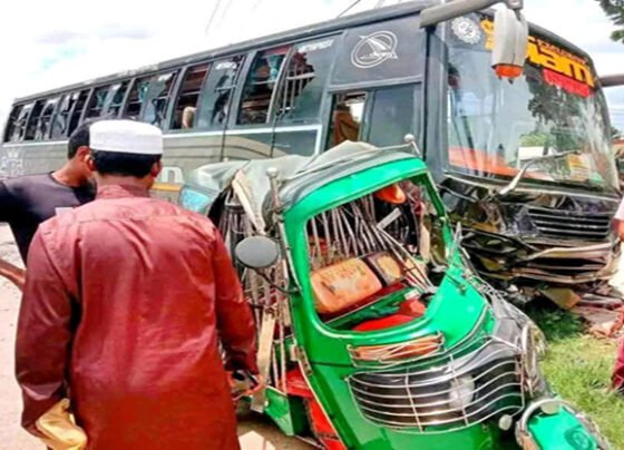 শেরপুরে বাস- সিএনজি সংঘর্ষে শিশু নিহত, আহত ৫
