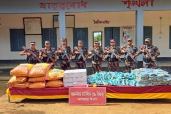 গারো পাহাড় সীমান্তে ৪০ লাখ টাকার চোরাই পণ্য জব্দ