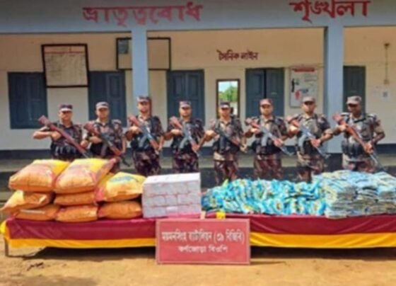 গারো পাহাড় সীমান্তে ৪০ লাখ টাকার চোরাই পণ্য জব্দ