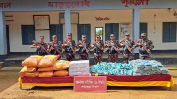গারো পাহাড় সীমান্তে ৪০ লাখ টাকার চোরাই পণ্য জব্দ