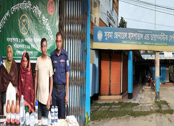 পঞ্চগড়ে যৌথবাহিনীর অভিযানে হাসপাতাল সিলগালা, হোটেলে জরিমানা