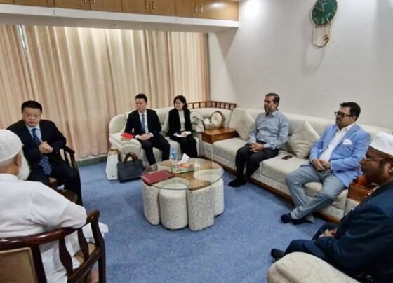 জামায়াত আমিরের কার্যালয়ে চীনের রাষ্ট্রদূত