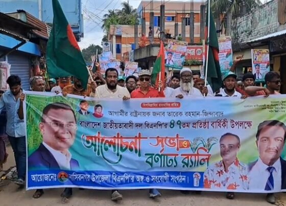 নাসিরনগরে বিএনপি’র ৪৭তম প্রতিষ্ঠাবার্ষিকী উপলক্ষে র‌্যালি ও আলোচনা সভা