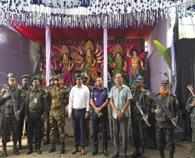 মির্জাপুরে ২৫৭টি মন্ডপে ষষ্ঠীপূজার মধ্যদিয়ে দুর্গাপূজাশুরু- ইউএন‘র পরিদর্শন