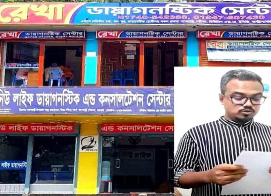 পলাশবাড়ীতে ক্লিনিক মালিকের সংবাদ সম্মেলন