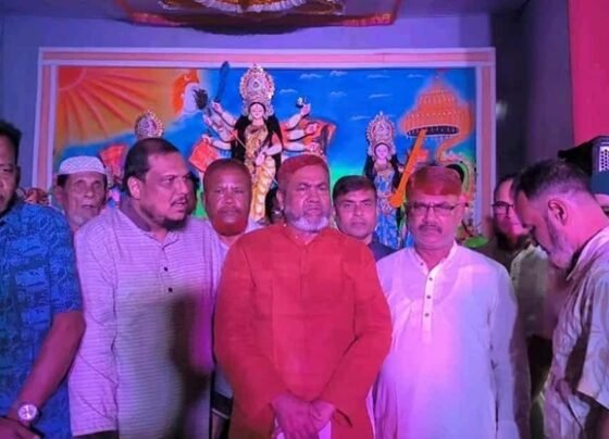 টাঙ্গাইলে বিভিন্ন পূজামণ্ডপ পরিদর্শন সাবেক সংসদ সদস্য আবুল কালাম আজাদ