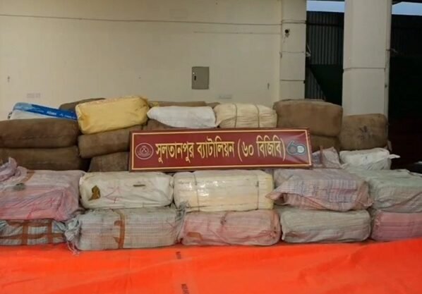 ব্রাহ্মণবাড়িয়ায় বিজিবির অভিযানে ৮ কোটি টাকার ভারতীয় শাড়ি-চশমা জব্দ