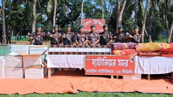 ব্রাহ্মণবাড়িয়ায় বিজিবির অভিযানে সাড়ে ১২ কোটি টাকার চোরাচালান মালামাল জব্দ