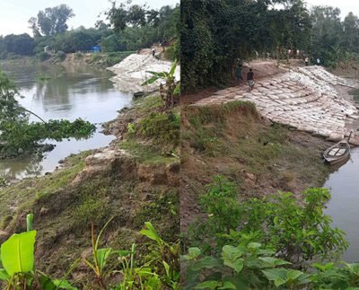 পলাশবাড়ীতে চাঁদাবাজের দৌরাত্বে অতিষ্ঠ ঠিকাদার, নদী ভাঙন রোধ প্রকল্পের কাজ বন্ধ