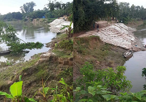 পলাশবাড়ীতে চাঁদাবাজের দৌরাত্বে অতিষ্ঠ ঠিকাদার, নদী ভাঙন রোধ প্রকল্পের কাজ বন্ধ