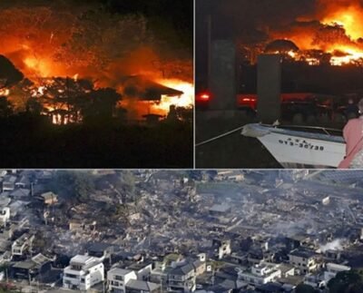 জাপানের ভয়াবহ আগুন: পুড়েছে ১৭০টিরও বেশি ভবন