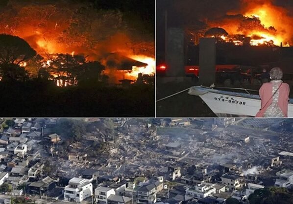 জাপানের ভয়াবহ আগুন: পুড়েছে ১৭০টিরও বেশি ভবন