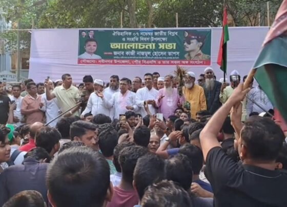 ঐতিহাসিক ৭ নভেম্বর জাতীয় বিপ্লব ও সংহতি দিবসে নবীনগরে আলোচনা সভা