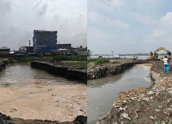 গলাচিপা পৌরশহরে রতনদী খাল খনন-স্বপ্নের জলধারা ফিরিয়ে আনতে জোরদার কাজ চলছে