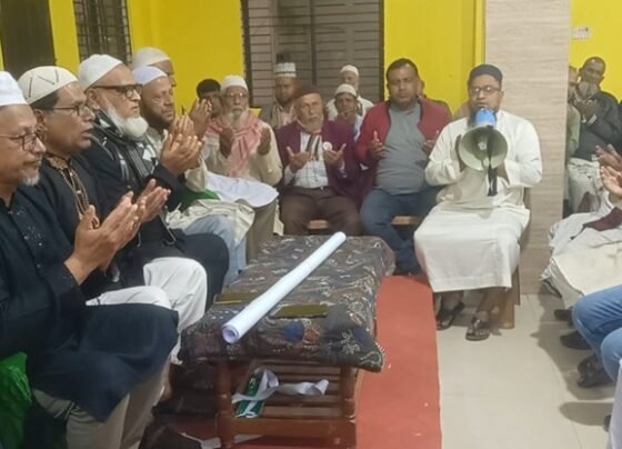 ব্রাহ্মণবাড়িয়ায় বেগম খালেদা জিয়ার রোগমুক্তি কামনায় সাদকায়ে হিসেবে ১৮টি খাসি বিতরণ