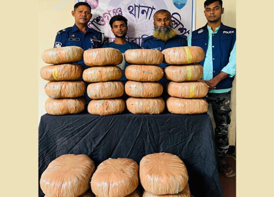 আশুগঞ্জে পুলিশের অভিযানে ৭০ কেজি গাঁজাসহ একজন গ্রেফতার