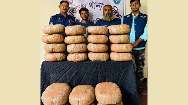 আশুগঞ্জে পুলিশের অভিযানে ৭০ কেজি গাঁজাসহ একজন গ্রেফতার