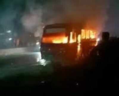 এক রাতে ৩ বাসে আগুন গাজীপুরে
