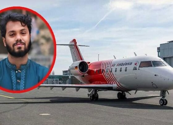 হাদিকে নিয়ে এয়ার অ্যাম্বুলেন্স ছাড়বে দুপুরে