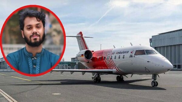 হাদিকে নিয়ে এয়ার অ্যাম্বুলেন্স ছাড়বে দুপুরে