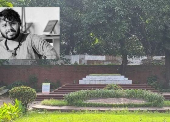 হাদির সমাধি কবি নজরুলের পাশে, জানাজা মানিক মিয়া অ্যাভিনিউতে