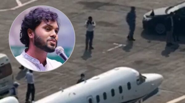 হাদিকে নিয়ে সিঙ্গাপুরের উদ্দেশে ঢাকা ছাড়ল এয়ার অ্যাম্বুলেন্স