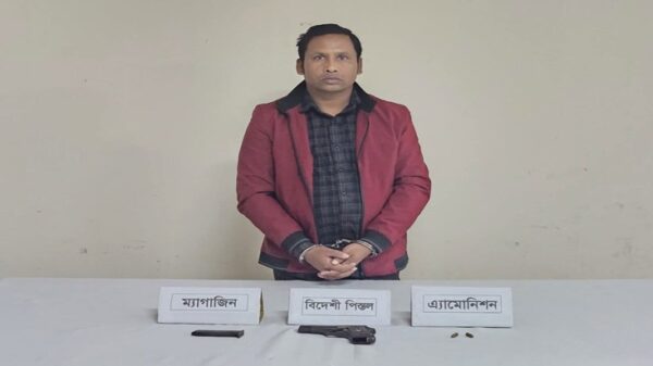 মুজিবনগরে অস্ত্র ও গুলিসহ ইউনিয়ন যুবলীগের সাধারণ সম্পাদক গ্রেফতার