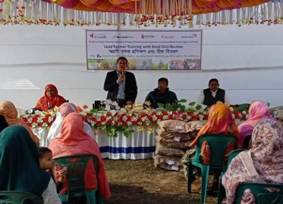ঠাকুরগাঁওয়ে জিংক ধানের সম্প্রসারণে অগ্রণী কৃষক প্রশিক্ষণ ও বীজ বিতরণ