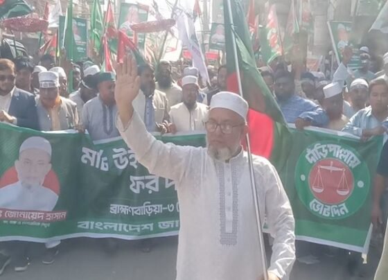 ব্রাহ্মণবাড়িয়ায় জামায়াতে ইসলামী’র নির্বাচনী গণ মিছিল