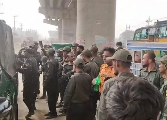 ব্রাহ্মণবাড়িয়ায় আনসার সদস্যদের বাস দুর্ঘটনা, আহত ১১