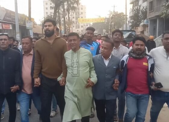 কবির আহমেদ ভূইয়ার পক্ষে বাদশা জুয়েলের নেতৃত্বে কসবায় তারেক রহমানের স্বদেশ প্রত্যাবর্তন উপলক্ষে আনন্দ মিছিল