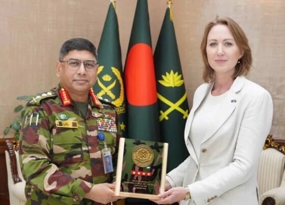 সেনাপ্রধানের সঙ্গে অস্ট্রেলিয়ার হাইকমিশনারের সৌজন্য সাক্ষাৎ