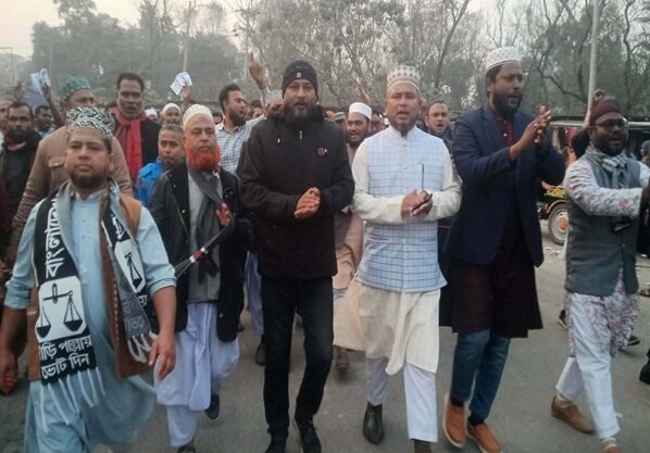 জামায়াতে ইসলামীর সমাবেশ সফল করতে দেবীগঞ্জ শুভেচ্ছা মিছিল