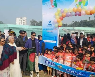 উৎসবমুখর পরিবেশে ম্যারাথন দৌড় প্রতিযোগিতায় অংশ নিল ৬০০ শিশু