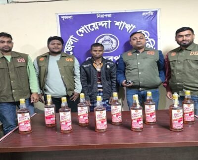 মেহেরপুর ডিবি'র অভিযানে ১০ বোতল বিদেশী মদসহ আটক ১