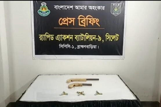 ব্রাহ্মণবাড়িয়ায় অস্ত্র ও কার্তুজসহ ককটেল উদ্ধার