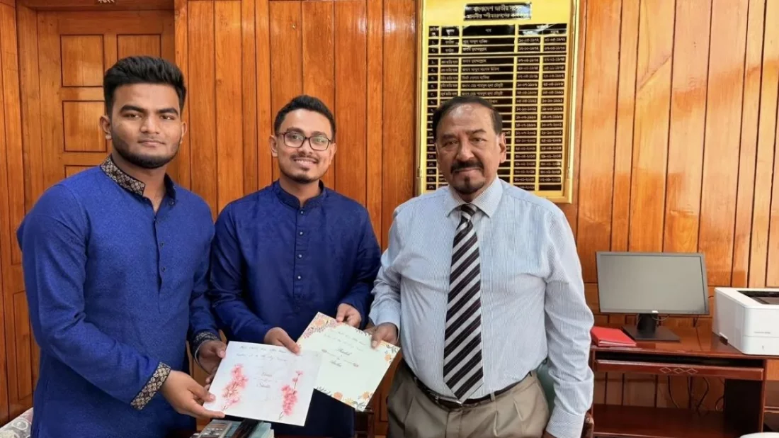 স্পিকারের সঙ্গে সৌজন্য সাক্ষাৎ, বিয়ের দাওয়াত দিলেন ডাকসু ভিপি সাদিক কায়েম