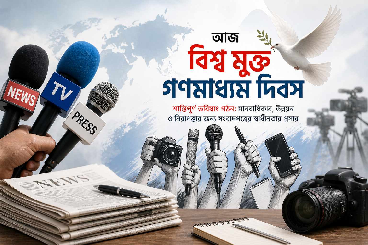 আজ বিশ্ব মুক্ত গণমাধ্যম দিবস