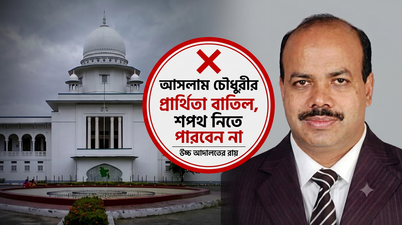 আসলাম চৌধুরীর ভাগ্য নির্ধারণ: ফলাফল প্রকাশ ও শপথ গ্রহণে নিষেধাজ্ঞা আপিল বিভাগের