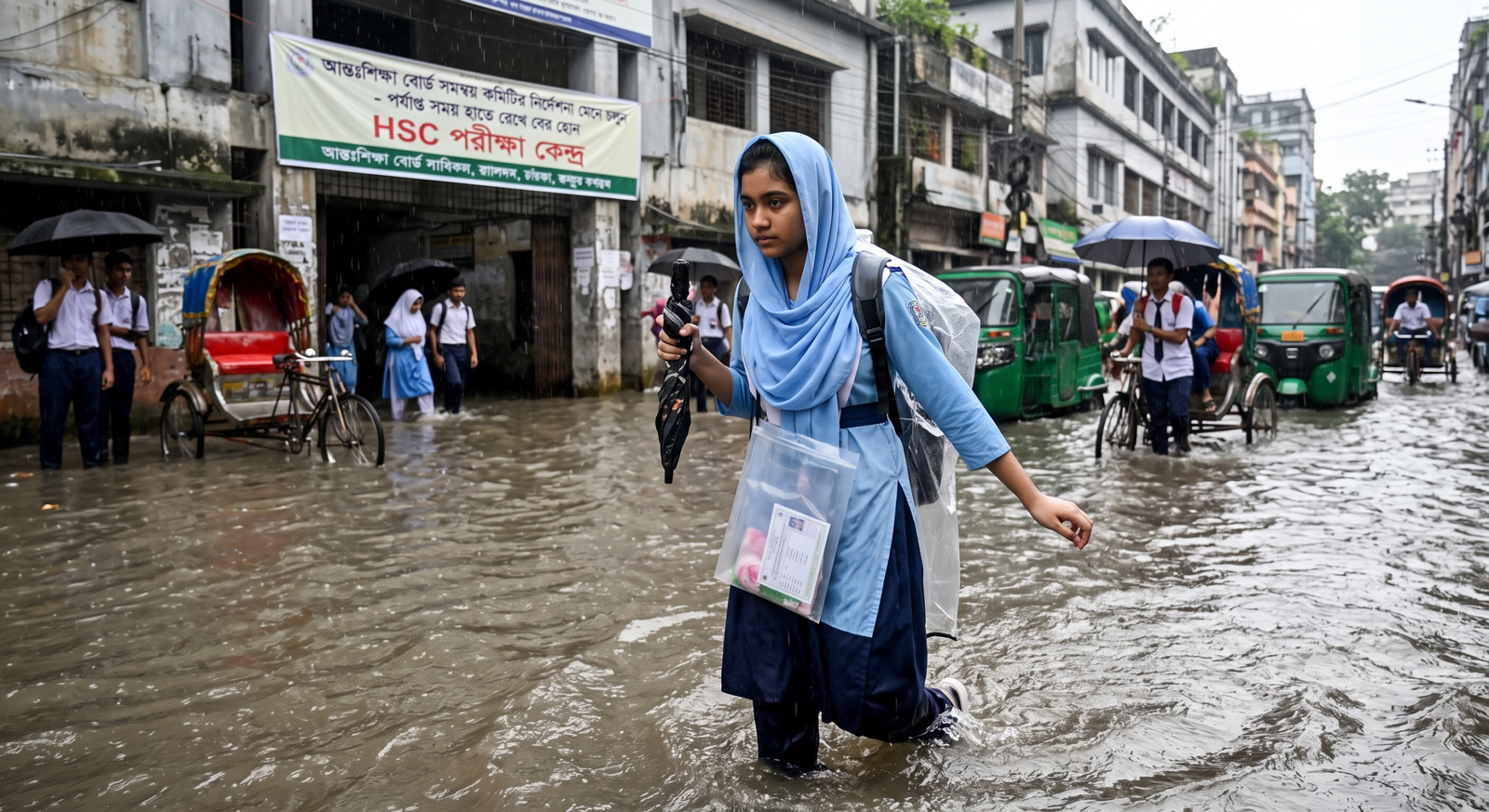 ঝুঁকি এড়াতে সতর্কতা: বৃষ্টি-বন্যাতেও চলবে পূর্বঘোষিত এইচএসসি পরীক্ষা, ছাত্রদের বিশেষ পরামর্শ